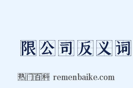 無限公司反义词是什么意思的图片